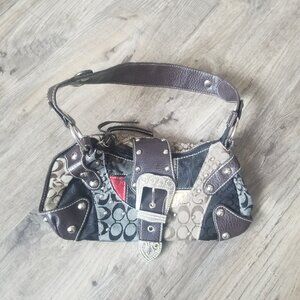 Vintage Multipatch Coach style shoulder bag
